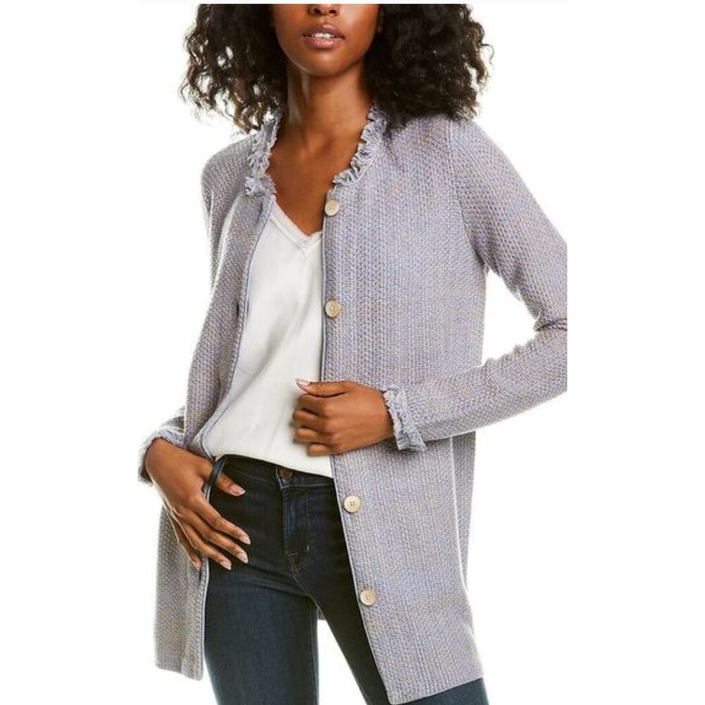 J.McLaughlin Long Nan Cardigan Small Cotton Modal Blazer Jacket Minimalist